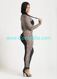 Black & White Mesh Catsuit