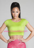 Lime Backless Strap Top