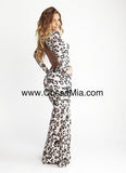 Cream Leopard Mermaid Dress