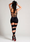 Black Strappy Leggings