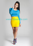 Yellow Leather Mini Skirt